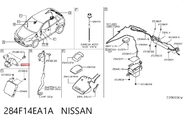 Камера заднего вида 284F14EA1A Nissan/Infiniti