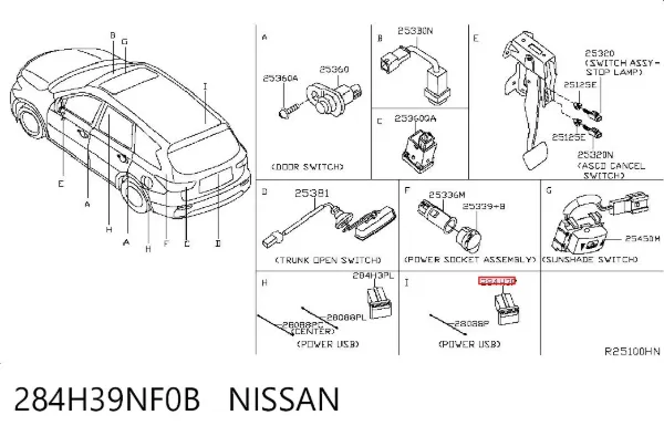  284H39NF0B Nissan/Infiniti