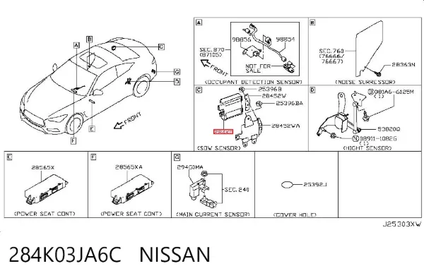  284K03JA6C Nissan/Infiniti