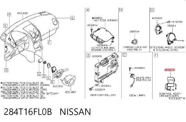 Модуль "Диагностический интерфейс" 284T16FL0B Nissan/Infiniti