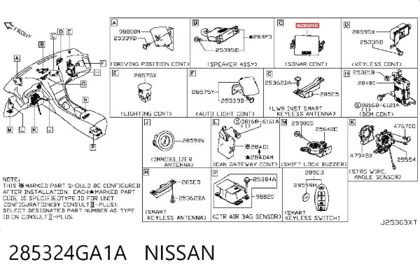  285324GA1A Nissan/Infiniti