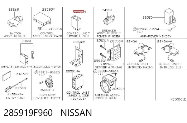Кольцо иммобилайзера 285919F960 Nissan/Infiniti
