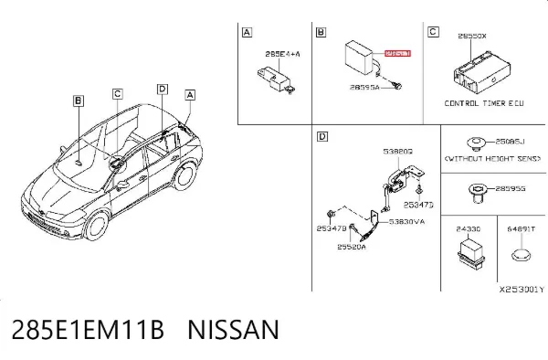  285E1EM11B Nissan/Infiniti