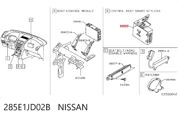  285E1JD02B Nissan/Infiniti