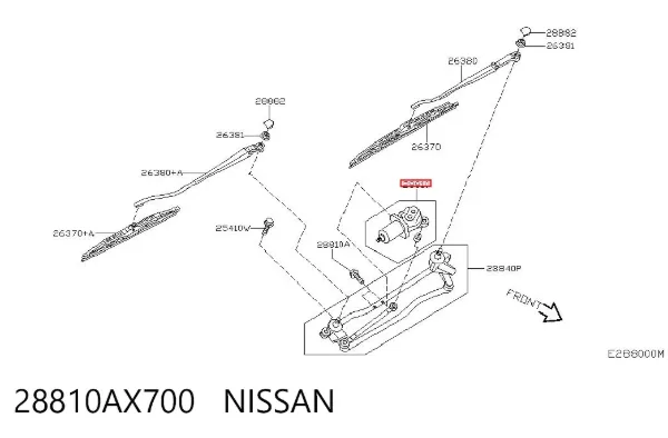 Мотор дворников Nissan Micra K12