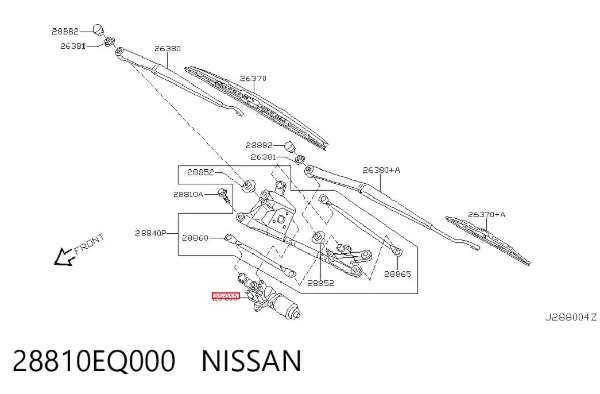 Мотор дворников 28810EQ000 Nissan/Infiniti