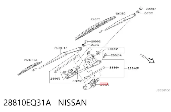 Мотор дворников 28810EQ31A Nissan/Infiniti