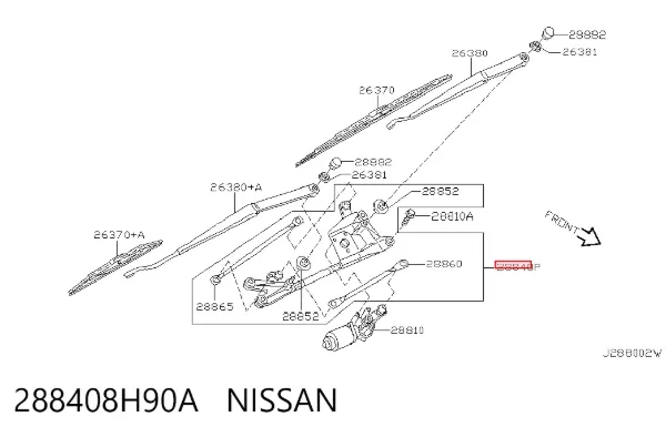 Трапеция дворников 288408H90A Nissan/Infiniti