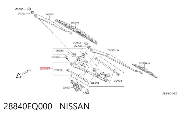 Трапеция дворников 28840EQ000 Nissan/Infiniti