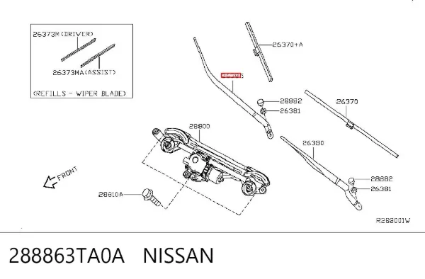  288863TA0A Nissan/Infiniti