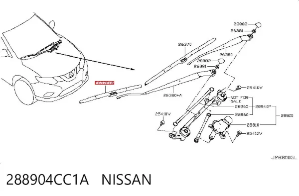 Дворник задний 288904CC1A Nissan/Infiniti