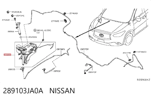 Бачок омывателя 289103JA0A Nissan/Infiniti