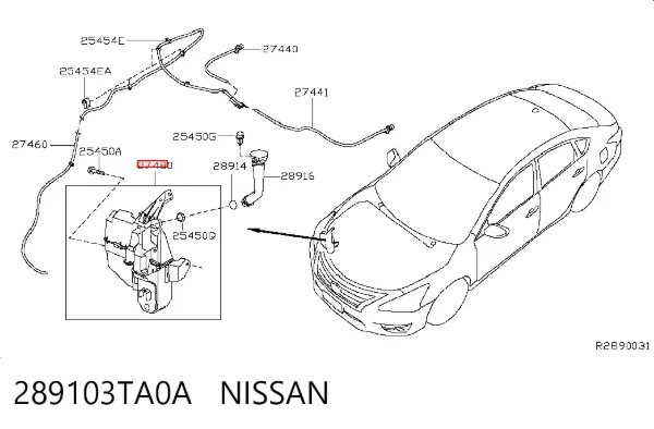 Бачок омывателя 289103TA0A Nissan/Infiniti