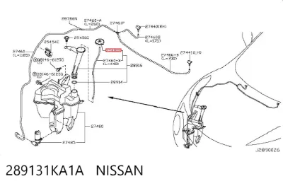 Крышка бачка омывателя NISSAN 289131KA1A