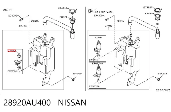 Моторчик омывателя 28920AU400 Nissan/Infiniti