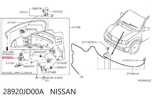Моторчик омывателя 28920JD00A Nissan/Infiniti