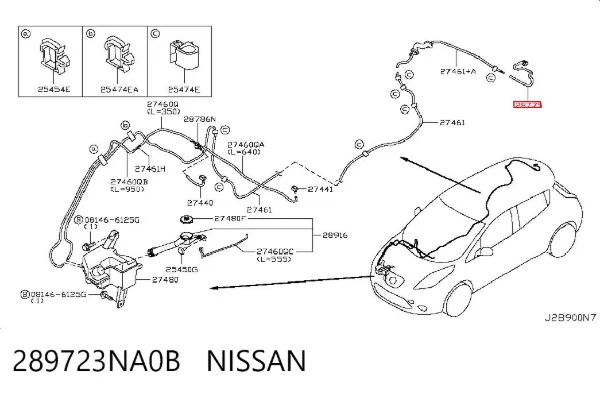 Форсунка омывателя заднего стекла 289723NA0B Nissan/Infiniti