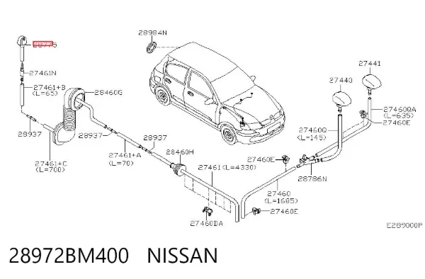 Форсунка омывателя заднего стекла 28972BM400 Nissan/Infiniti