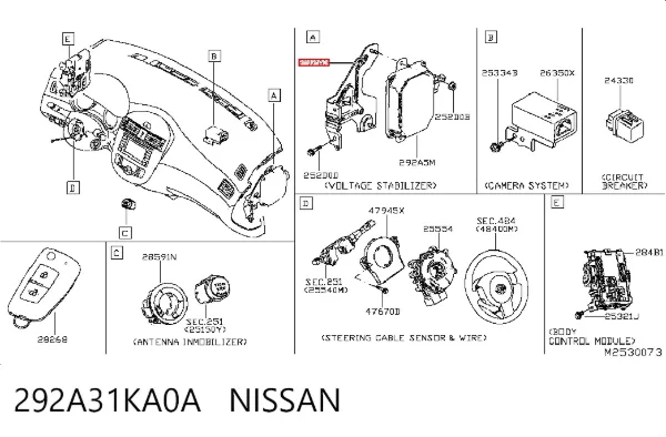  292A31KA0A Nissan/Infiniti