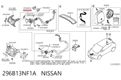 Порт зарядки NISSAN 296B13NF1A