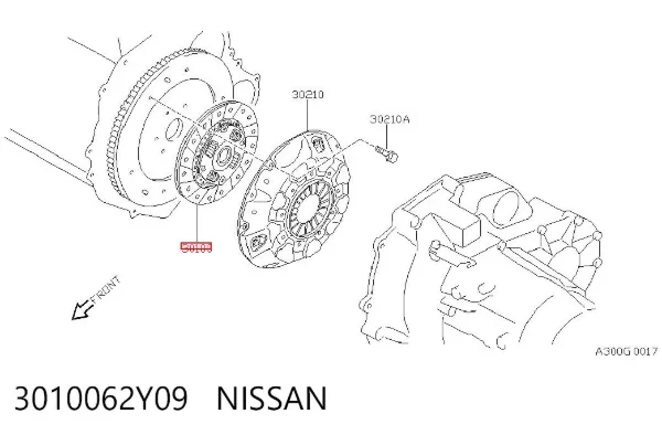 Диск сцепления 3010062Y09 Nissan/Infiniti