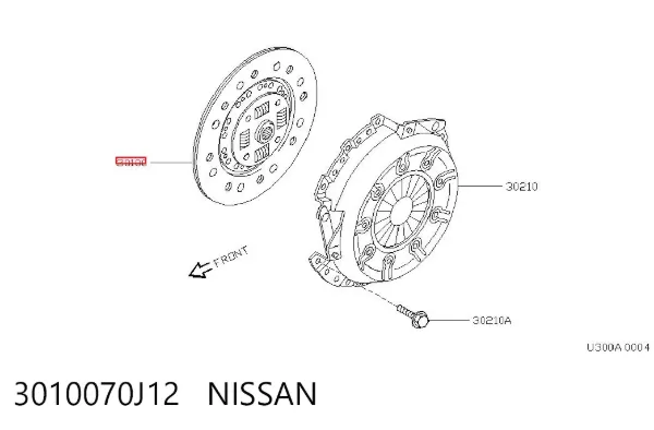 Диск сцепления 3010070J12 Nissan/Infiniti