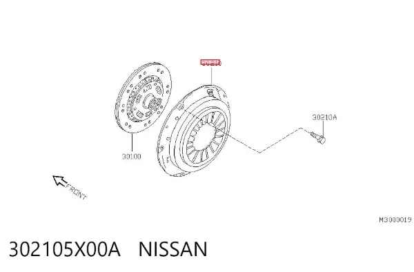 Корзина сцепления 302105X00A Nissan/Infiniti