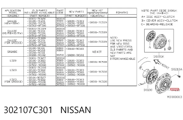  302107C301 Nissan/Infiniti