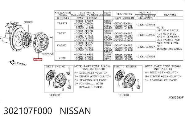 Корзина сцепления 302107F000 Nissan/Infiniti