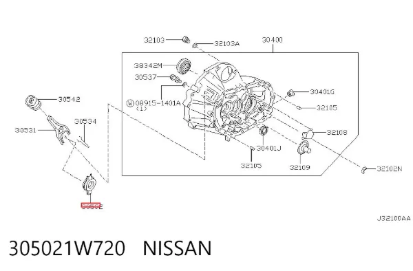 Выжимной подшипник 305021W720 Nissan/Infiniti