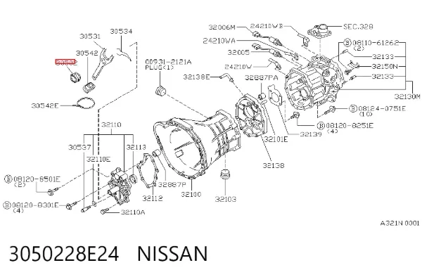 Выжимной подшипник 3050228E24 Nissan/Infiniti
