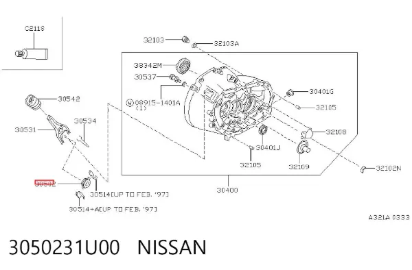 Выжимной подшипник 3050231U00 Nissan/Infiniti