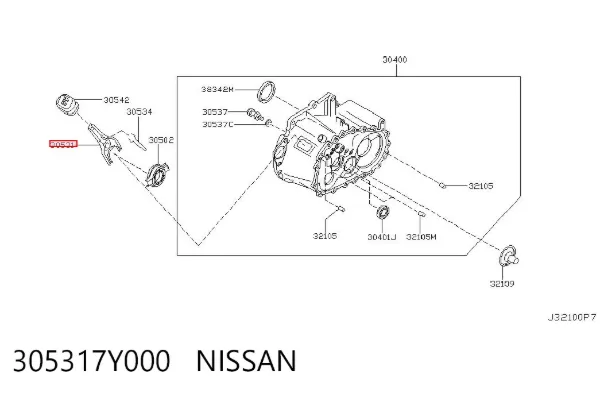Вилка сцепления 305317Y000 Nissan/Infiniti