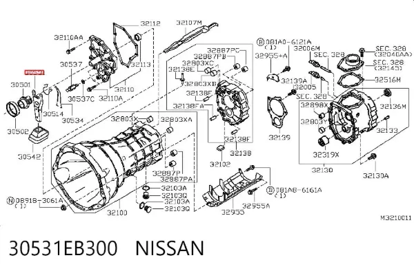 Вилка сцепления Nissan Navara NP300 III