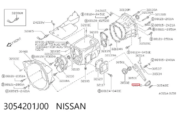 Пыльник вилки сцепления 3054201J00 Nissan/Infiniti