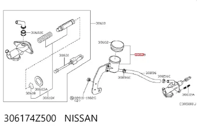 Бачок главного цилиндра сцепления NISSAN 306174Z500
