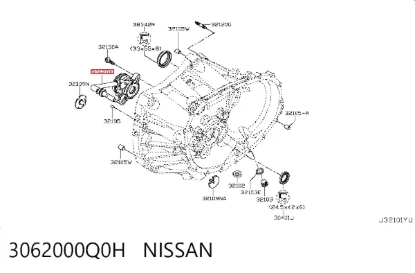 Рабочий цилиндр сцепления в сборе 3062000Q0H Nissan/Infiniti