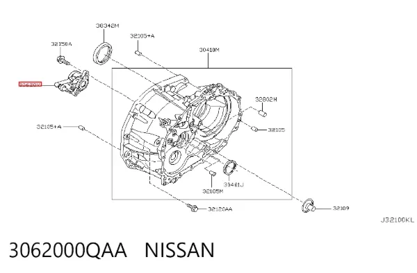 Рабочий цилиндр сцепления в сборе 3062000QAA Nissan/Infiniti