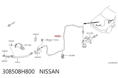 Трубка сцепления NISSAN 308508H800