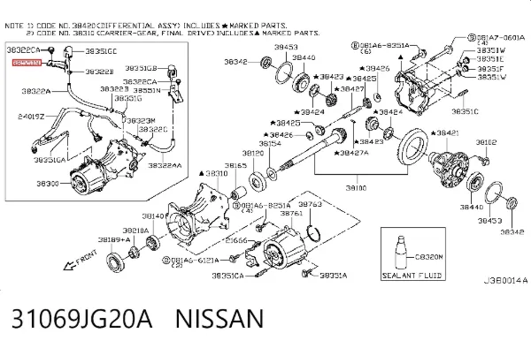  31069JG20A Nissan/Infiniti