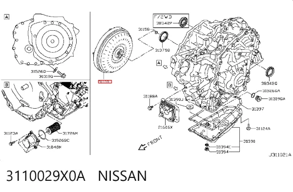 Гидротрансформатор 3110029X0A Nissan/Infiniti