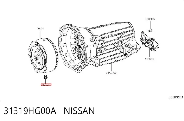 Пробка заливная заднего/переднего моста 31319HG00A Nissan/Infiniti