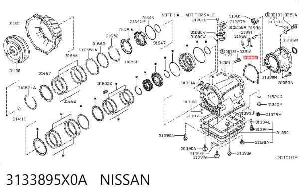  3133895X0A Nissan/Infiniti