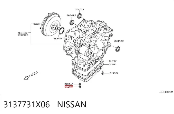 Пробка поддона АКПП 3137731X06 Nissan/Infiniti