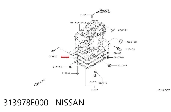 Прокладка поддона АКПП/МКПП 313978E000 Nissan/Infiniti