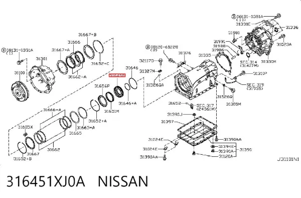  316451XJ0A Nissan/Infiniti