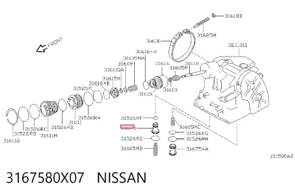  3167580X07 Nissan/Infiniti