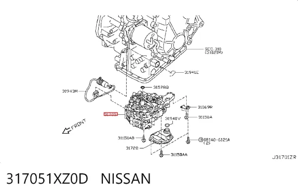Блок клапанов АКПП 317051XZ0D Nissan/Infiniti