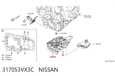 Гидроблок АКПП NISSAN 317053VX3C