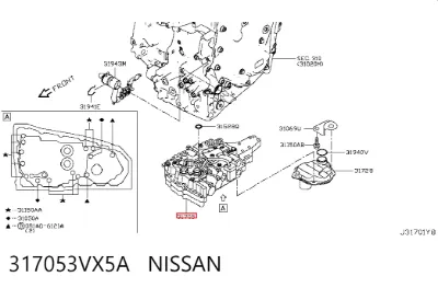 Гидроблок АКПП NISSAN 317053VX5A